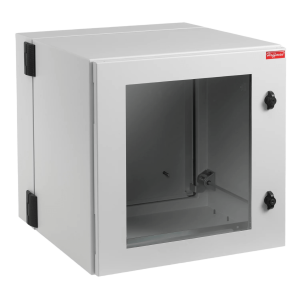 Gabinete Industrial ProTek de Puerta con Ventana, Protección NEMA Tipo 12; IP55; IK10, Abatible, Fabricado en Acero, 12 UR, Color Gris Claro
