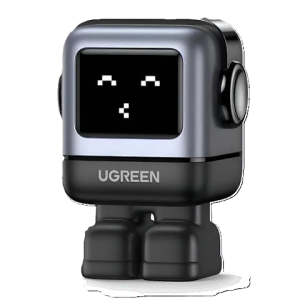 Cargador RobotGaN de 65W Serie UNO | 3 Puertos de Carga Rápida | 2 USB-C | 1 USB-A | PD 3.0 | QC 4.0 | Carga Inteligente | Tecnología GaN II | Zapato Magnético Extraíble | Carcasa Ignifuga | Pantalla LED.
