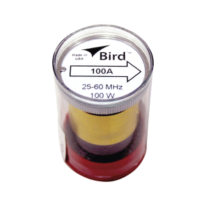 Elemento de 100 Watt en Línea 7/8" para Wattmetro BIRD 43 en Rango de Frecuencia de 25 a 60 MHz.