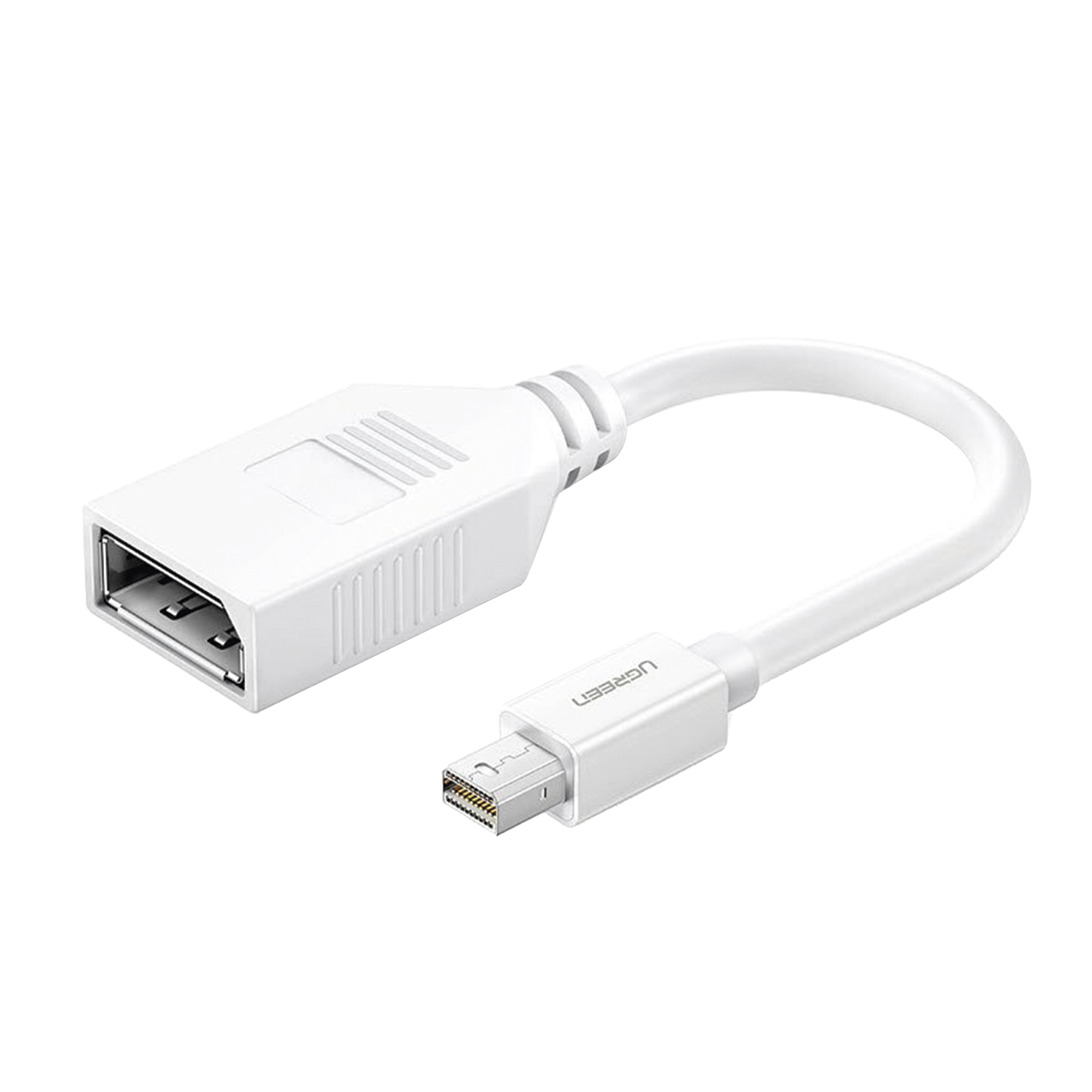 Cable Mini DP Macho a DP Hembra | Thunderbolt 2 | Version DP 1.2 | Soporta 4K*2K | Cable de 15cm | Color Blanco.