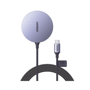 Cargador Inalámbrico Magnético | 15W | Tecnología Magsafe | Qi | Certificado MFM | Modulo de Carga Original | Carga Rápida | Fuerte Absorción Magnética | Cable de Nylon Trenzado | 1.5 metros | Multi Protecci&o