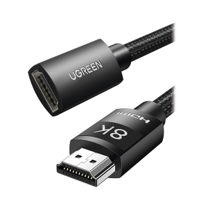 Cable de extensión HDMI 8K | 1 Metro | Macho a Hembra | HDMI 2.1 | 8K@60Hz | Núcleo de Cobre Puro 28AWG | Soporta la Conexión de hasta 3 Metros de largo en HDMI 2.1