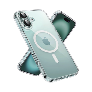 Funda protectora magnética transparente UGREEN Classy para iPhone 16 Plus (transparente)