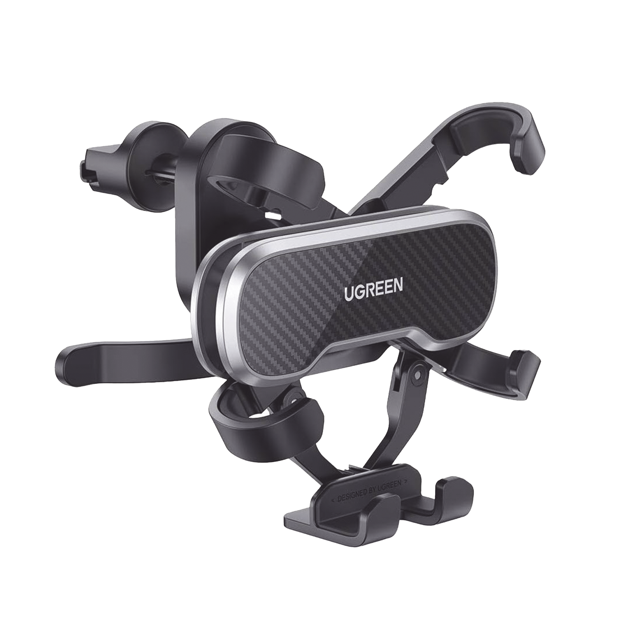 Soporte de Automóvil para Rendija de Ventilación | Tecnología Gravity | Rotación de 360° | Suspensión por Gancho | Pinzas de Goma | Compatible con Rejilla de Ventilación Horizontal y Vertical.