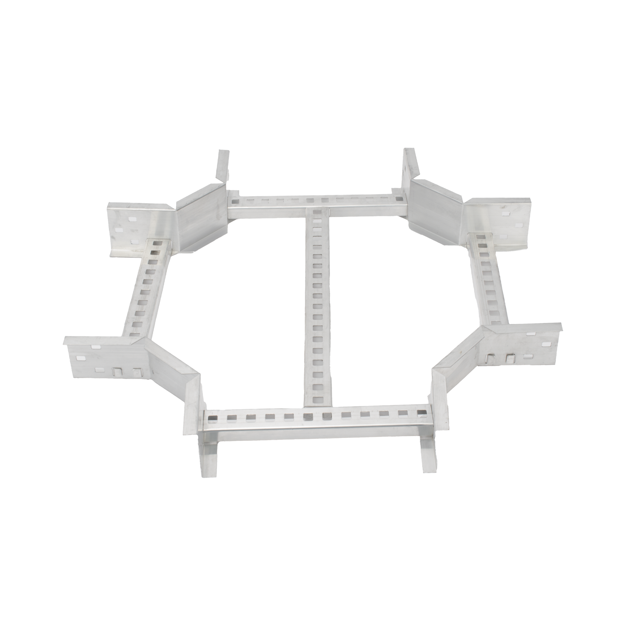 Derivación "X" Horizontal de Aluminio Perfil Z / Peralte 3 1/4" / Ancho 9"/ Radio 8" / Incluye Tornillería (CHXHEZ314R8X9AK)