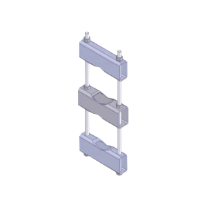 Herraje Sencillo de Montaje para Antena o Mástil con diámetros de 5 pulg. (8.89-14.13 cm.).