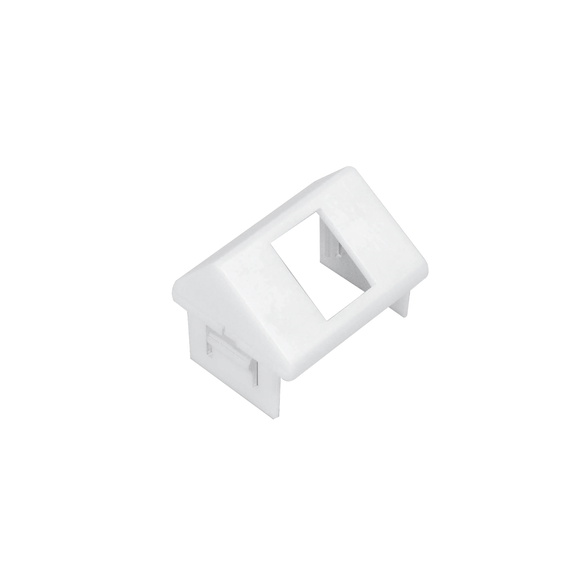 Adaptador para Placa de Pared CT, de una salida, Angulado, color blanco