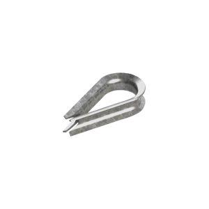 Guardacabos/cuello 1/4" acero con electro galvanizado.