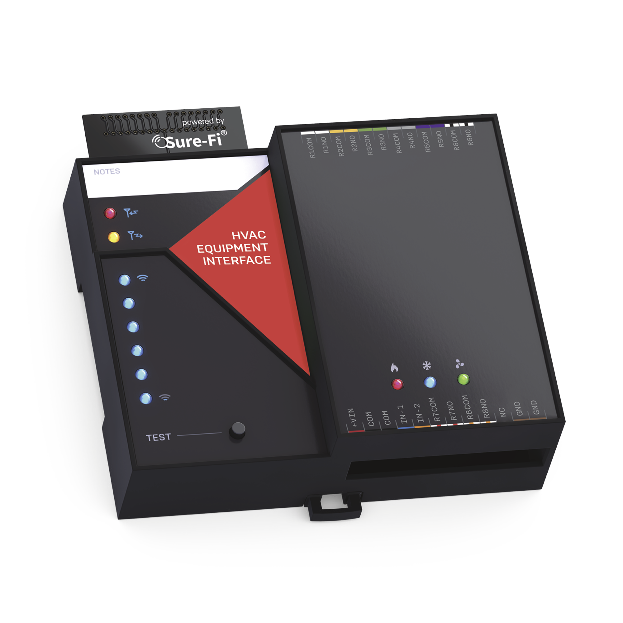 Transmisor Inalámbrico MULTI-PUNTO / 8 Salidas / Expansión del modelo DS005HVAC / Atraviesa hasta1.6 KM En Construcción o Material