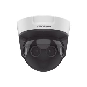 PanoVu Series / Vista Panorámica 180° / 32 Megapixel en Total / 4 Lentes 2.8 mm (4 Lentes 8 Megapixel) / 20 mts IR / Exterior IP67 / IK10 / 12 Vcc / PoE+ / Micro SD