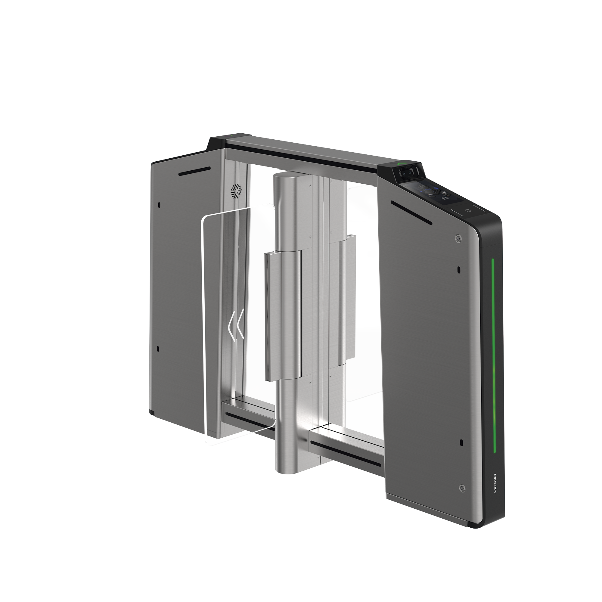 Torniquete Inteligente CENTRAL con Reconocimiento Facial Incluido / Para Ampliar Numero de Carriles con Torniquetes DS-K3B631TX Izquierdo y Derecho / Acero Inxoxidable SUS304 / Carril de 65 cms