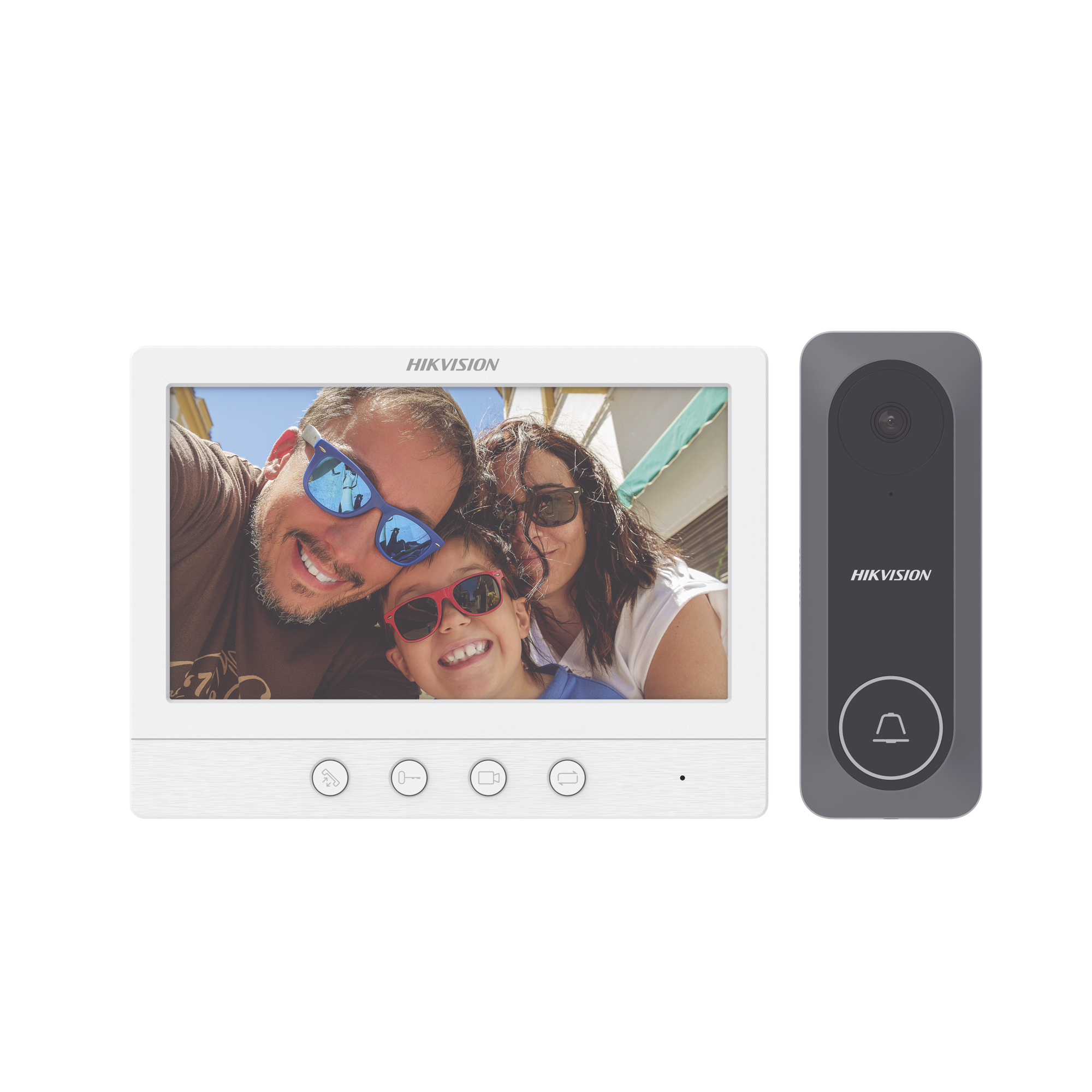 Kit de Videoportero TurboHD con Pantalla LCD a Color de 7" / Frente de Calle para Exterior de Policarbonato / 720p (1 Megapíxel )130° de Visión (Gran Angular)