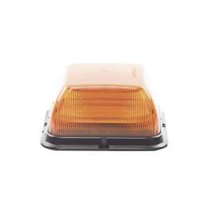 Baliza LED Cuadrada, base de polipropileno reforzado, perfil medio, 12-24 VCC, 24 patrones de destellos, ámbar