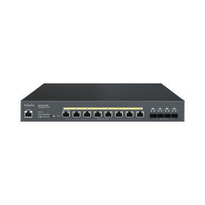 Switch PoE ++ Administrable en Nube Capa 2  de 8 puertos PoE  de 2.5 Gbps, Hasta 240 W, 4 puertos de SFP