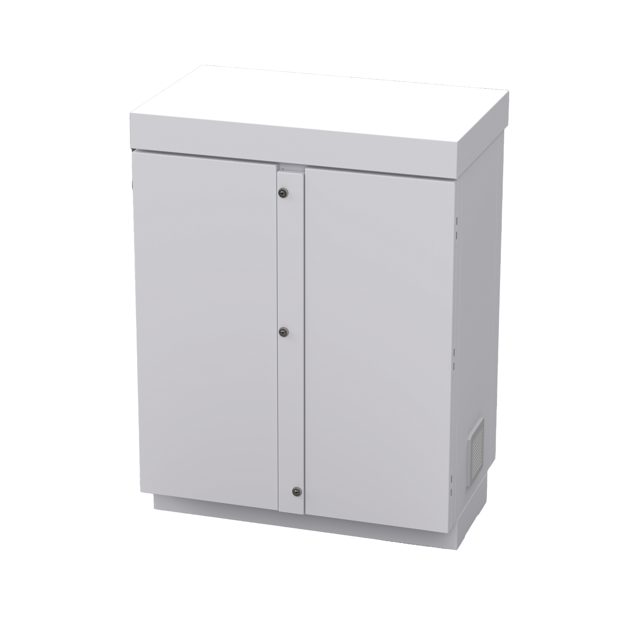 Gabinete de Lámina Galvanizada para Baterías (Hasta 12 Baterías PL110D12) y Equipo de Comunicación.