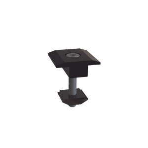 Sujetador Intermedio 30 mm para montaje de paneles solares en riel 5 Y 8 con anodizado negro