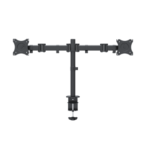 Montaje de Escritorio articulado para 2 monitores de 13 a 27" / Soporta hasta 10 kg / Vesa 75 x 75 / 100 x 100 / Acero / Giro: 360°
