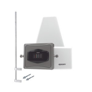 Kit Amplificador de Señal Celular 4G/ Incluye Mástil / Mejora las llamadas convencionales y VoLTE / Soporta datos de tecnologías 2G, 3G y 4G de TELCEL, AT&T y MOVISTAR / Cubre hasta 600 m2.