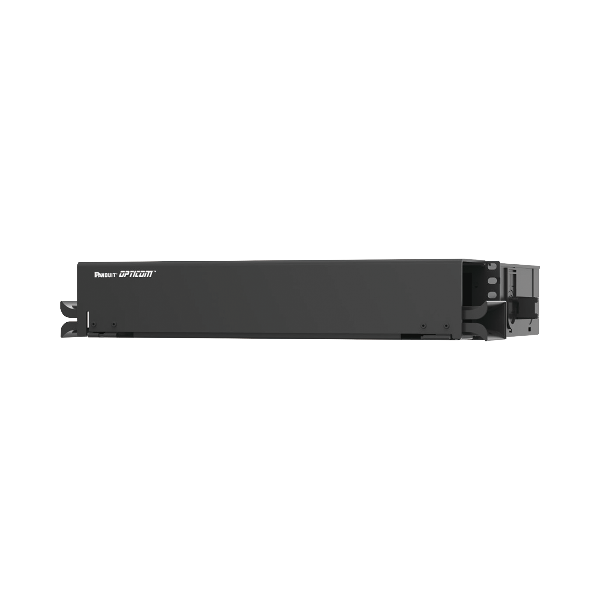 Panel de Distribución de Fibra Óptica, Acepta 8 Placas FAP o FMP, Bandeja Deslizable, Hasta 96 Fibras, Color Negro, 2 UR