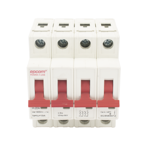 Protección Térmica 4P, 20A, Corriente Directa 1000 Vcc para Aplicación Fotovoltaica Montaje Riel DIN