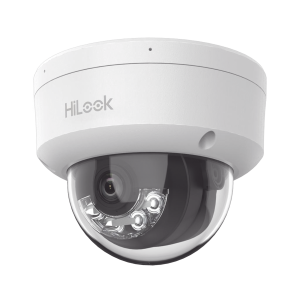 HiLook Series / Domo IP de 4 Megapixel / Lente 2.8 mm / 30 mts IR / Micrófono Integrado / Exterior IP67 / PoE / WDR 120 / H.265+ / ONVIF