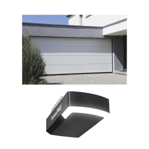 KIT COMPLETO Puerta D/ Garage 10x9 Pies / Lisa Linea Central / Color blanco / Insulada / Incluye Motor FS1000APPRT / 1/2HP / Fuerte/Silencioso/Luz LED/Motor DC .