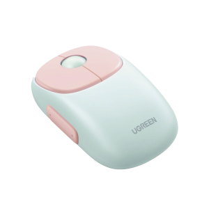 Mouse Inalámbrico FUN | Recargable| 2.4G & Bluetooth | 4 Niveles de DPI | Silencioso | Ergonómico | 5 Botones | Compatible con Windows, macOS 10.5, Android iOS Linux y Chrome OS | Color Rosa.