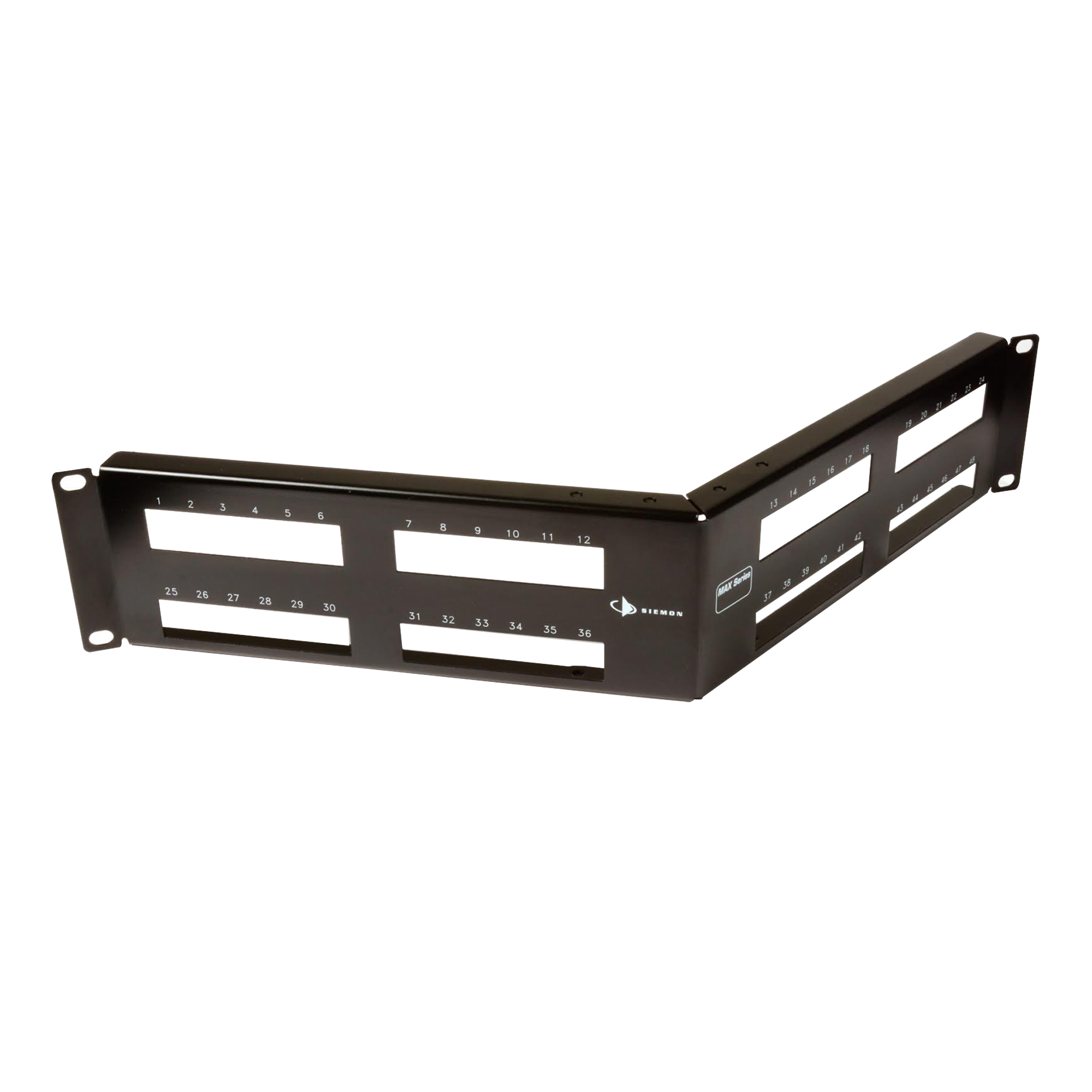 Patch Panel MAX Modular (vacío), de 48 Puertos, Angulado, 2UR