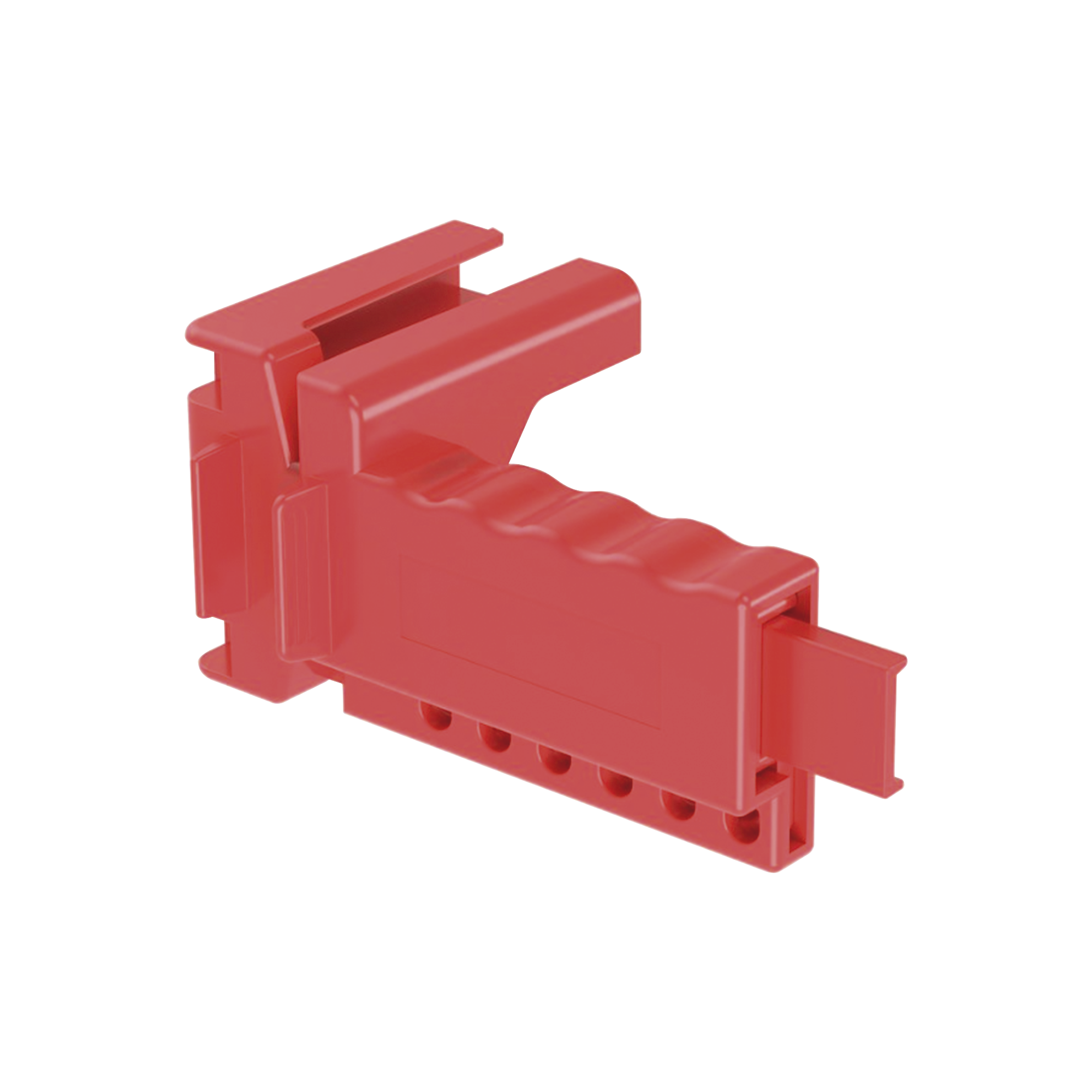 Dispositivo de Bloqueo LOTO para Válvulas de Bola, para Diámetros de Tubería de 1/4" a 1" y Longitud de Mango Hasta 7.5", Color Rojo