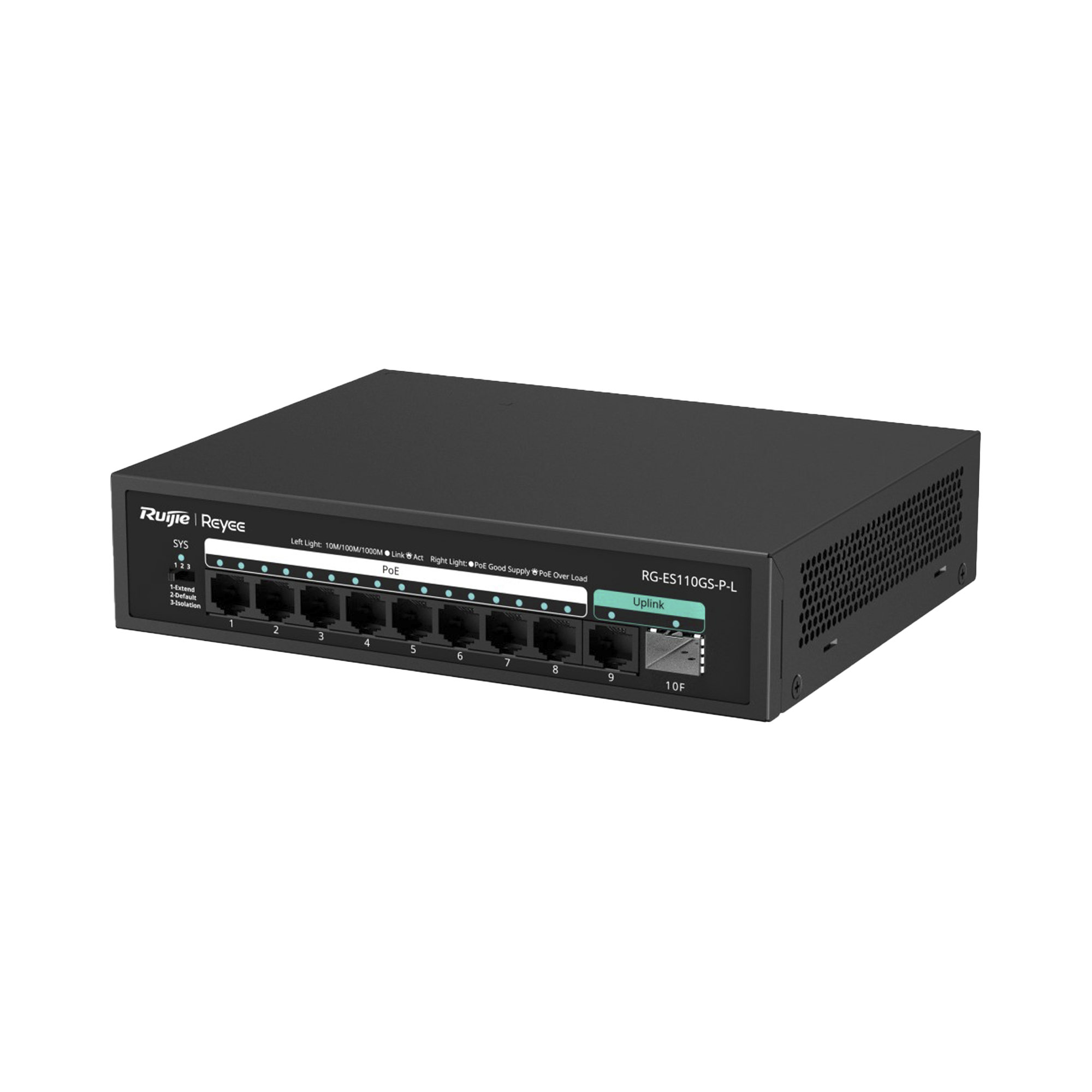 Switch PoE hasta 120W, no administrable, con 10 puertos 10/100/1000 Mbps Monitorearle en la Nube