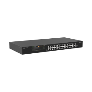 Switch PoE, no administrable hasta 370W, 2 puertos Gigabit y 24 puertos 10/100 Mbps, Monitoreable en la Nube