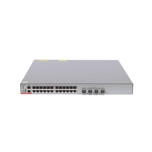 Switch Administrable Capa 3 PoE con 24 puertos Gigabit 802.3af/at + 4 SFP+ para fibra 10Gb, hasta 740 watts, gestión gratuita desde la nube.