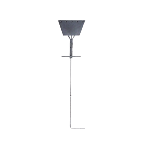 Ancla de Piso Tipo Paleta 5 Orificios para Retenida. Placa: 3/4", Redondo: 1", Altura: 210 cm. Galv. Inmersión.