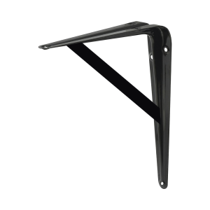 Ménsula de Acero Reforzado 8" x 12" (20 x 30 cm)/Color Negro.