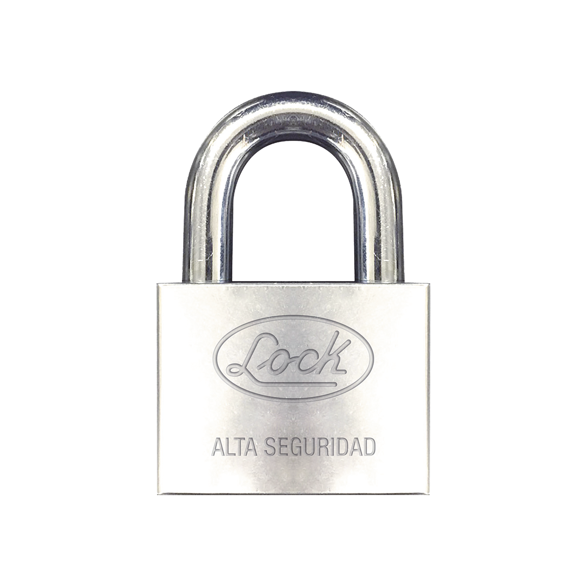 Candado de hierro alta seguridad con llave de disco/ Acabado Cromado/ Llaves Abloy/ Medida de Horquilla 50 mm.