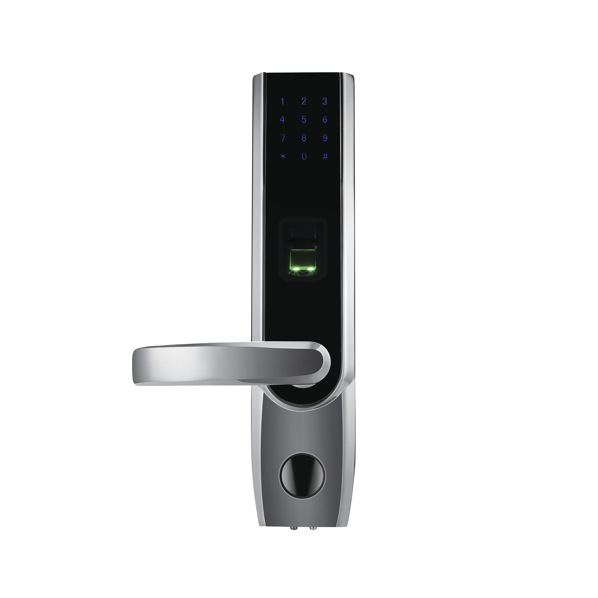 Cerradura autónoma izquierda bluetooth de huella digital, tarjeta de proximidad y contraseña / APP ZKSmarKey