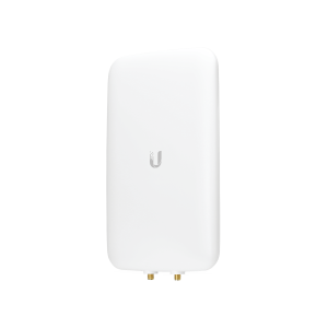 Antena sectorial simétrica UniFi, doble banda con apertura de 90° en 2.4 GHz (10 dBi) y 45° en 5 GHz (15dBi)