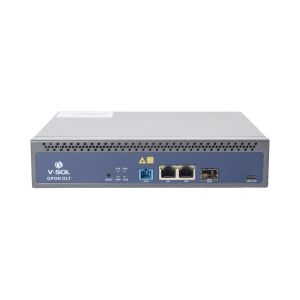 OLT de 1 puerto GPON SC/UPC + 3 puertos Uplink (2 puertos Gigabit Ethernet + 1 puerto SFP/SFP+), Fuente de alimentación redundante AC/DC , hasta 128 ONUS