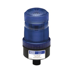 Mini baliza de LED color azul montaje permanente SAE Clase III