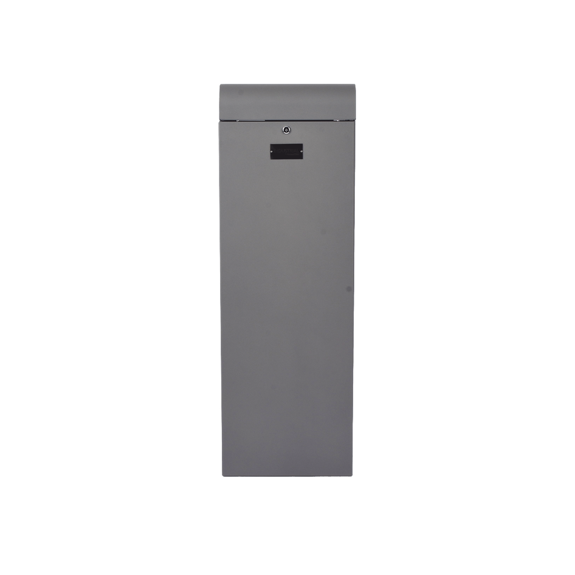 Barrera vehicular derecha / Soporta brazo de hasta 5.5 m / Final de carrera ajustable por programación / Movimiento fluido / Diseño elegante color Gris