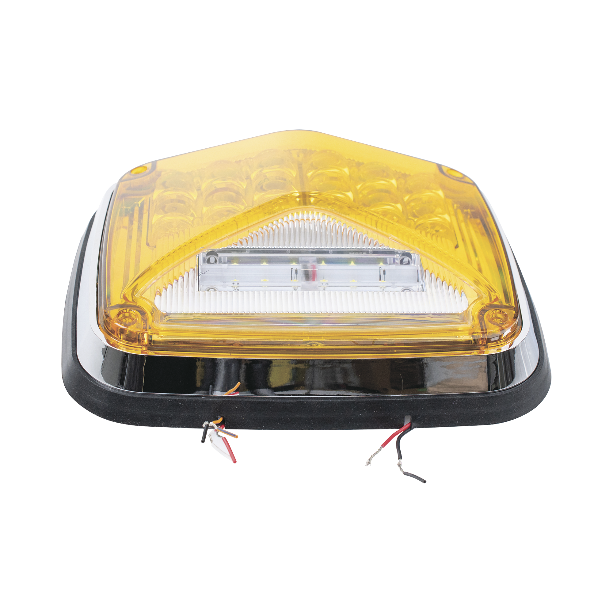 Luz de Advertencia de 8 X 6", Color Ámbar, Con Luz de Trabajo clara, Ideal para Ambulancias