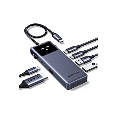 Hub USB-C 6 en 1 UGREEN / 4K@60Hz HDMI / 3 Puertos USB-A 5Gbps / Carga PD 3.0 100W / Compatible Windows macOS Linux / Diseño Compacto