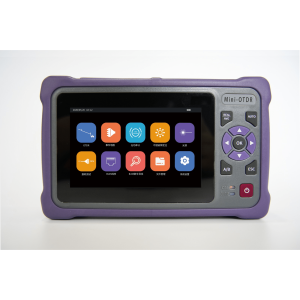 OTDR Touch para Pruebas en los Enlaces de Fibra Óptica Multimodo / Longitudes de onda  850nm y 1300nm / Función VFL 10mW / Función OPM / Función de Mapeo de cables de Red RJ45 / Recargable / Distancia de prueba de hasta 26