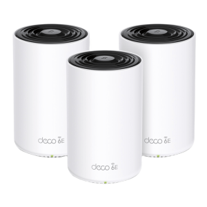 Router Inalámbrico MESH Interior para Hogar / Doble Banda Wi-Fi 6E AX5400 Mbps / 3 Puerto Gigabit WAN/LAN / 4 Antenas Internas / Administración Mediante la App Deco (iOS, Android) / Protección HomeShield