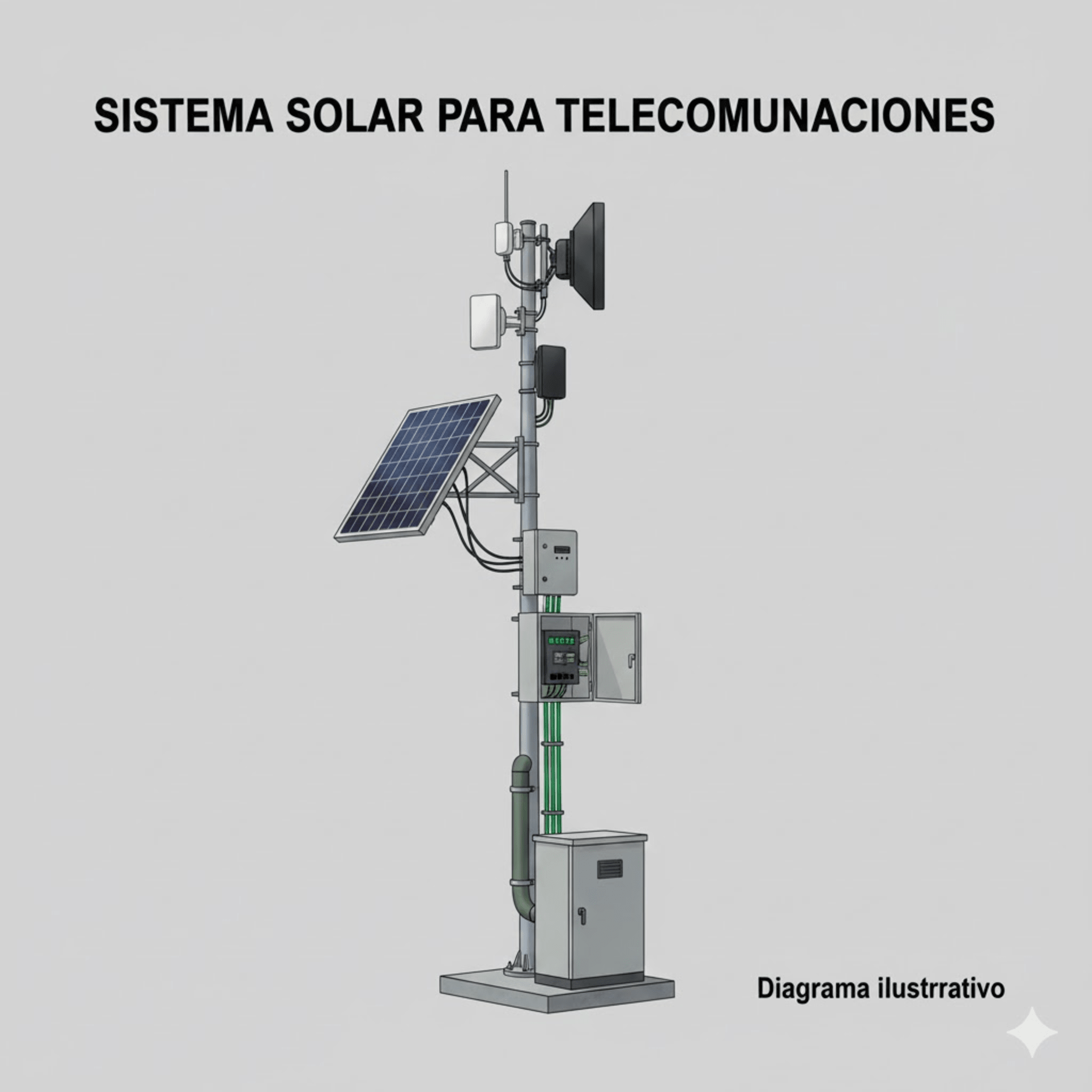 Kit Solar de 28 W con PoE Pasivo 24 Vcc para 2 Radios de Ubiquiti airMAX, Cambium ePMP