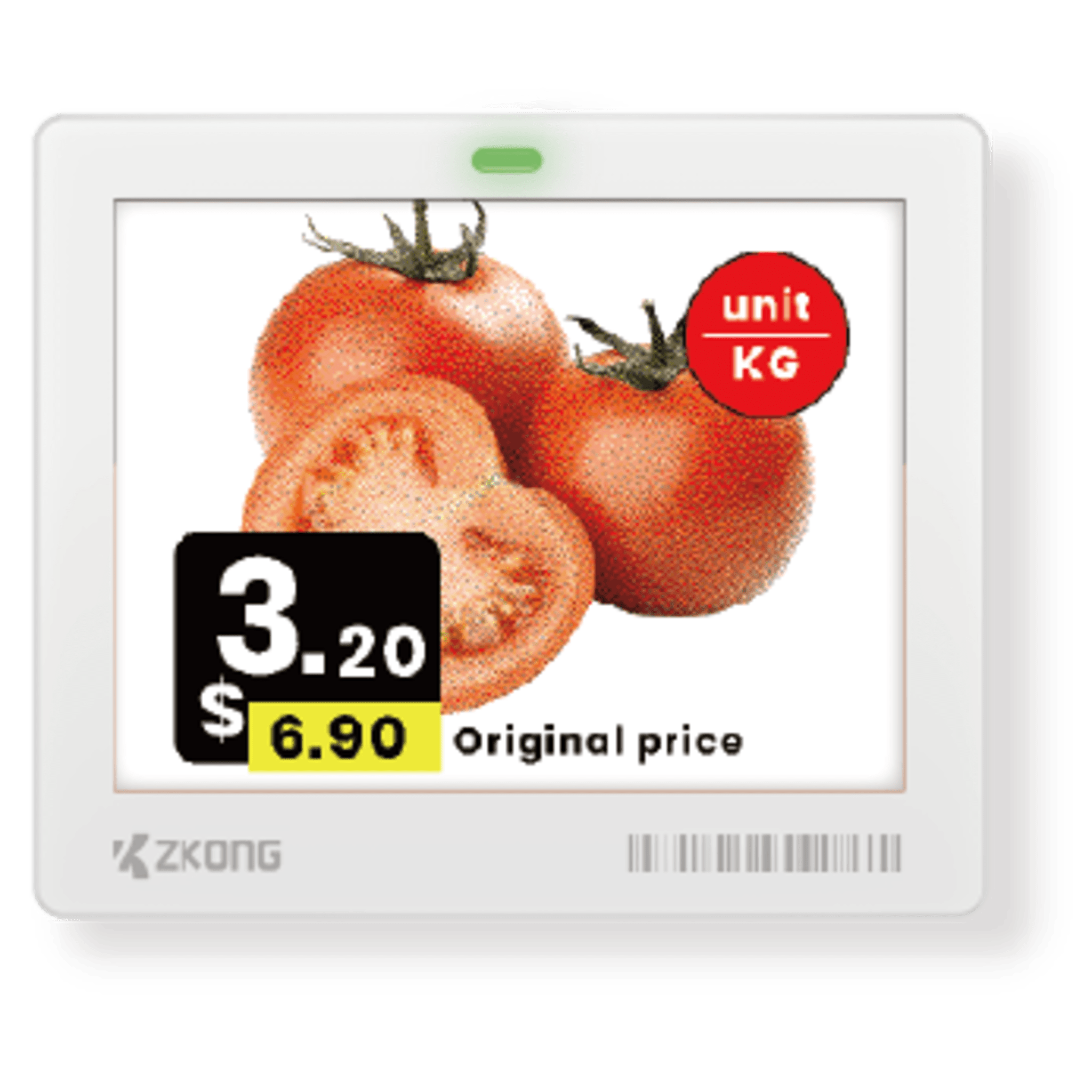 Etiqueta Electrónica de Estante ESL 4.2 Pulgadas / Pantalla EPD Matriz de Puntos 400x300 píxeles / 4 Colores (Negro, Blanco, Rojo, Amarillo) / BLE 5.1 con Encriptación AES-128 / Batería 5 Años / NFC Opcional / Cloud Mana