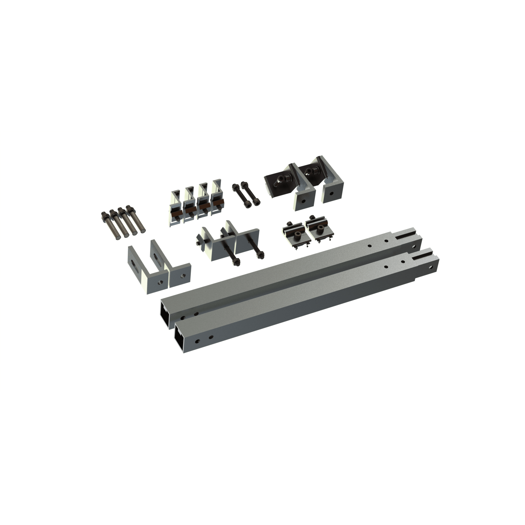 Caja de accesorios de aluminio anodizado para montaje VEKTOR8R1M , arreglo 1X4 para techo