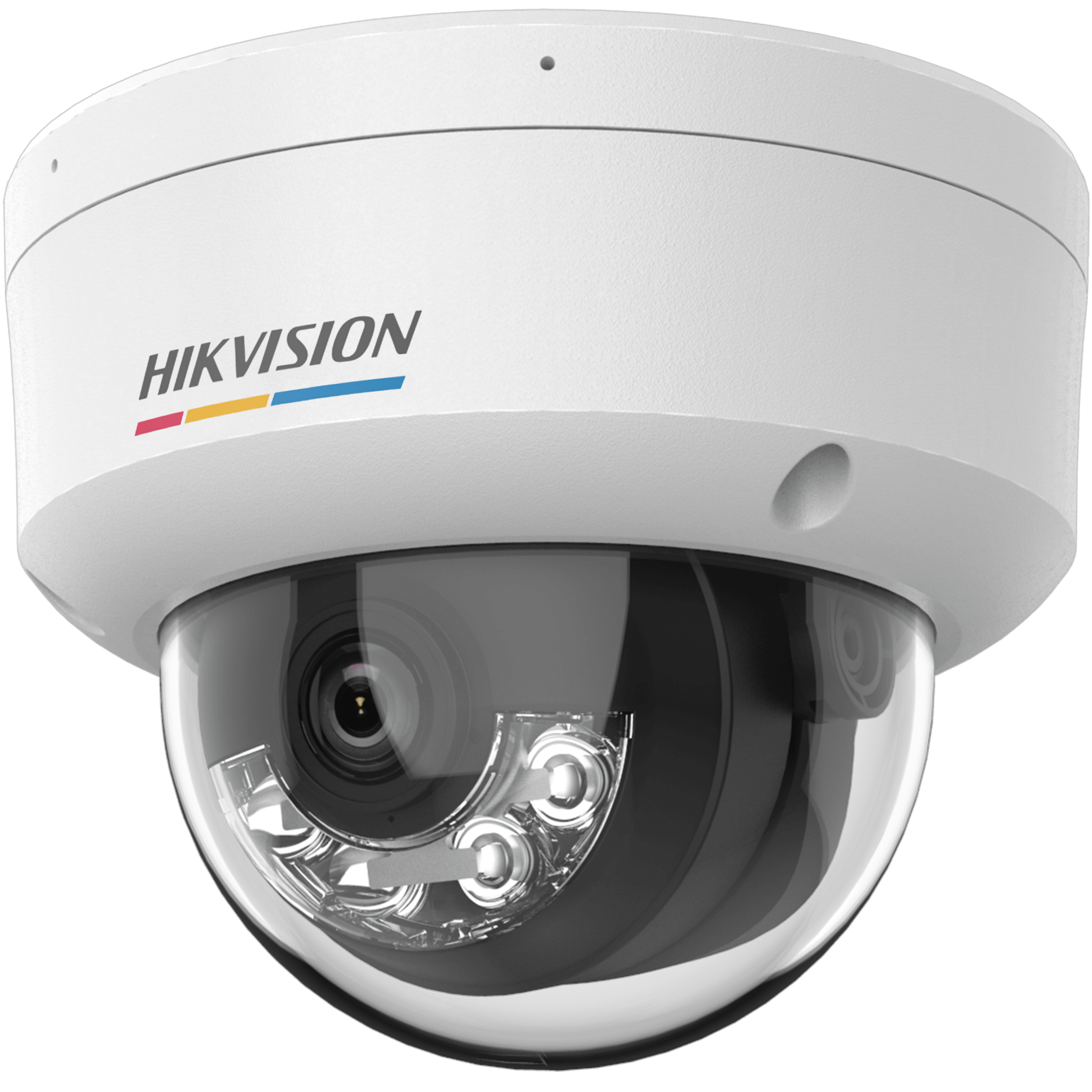 [Dual Light + ColorVu] Domo IP 4 Megapixel / Lente 2.8 mm / 30 mts IR + 30 mts Luz Blanca / Micrófono Integrado / ACUSENSE Lite / Exterior IP67 / IK08 / WDR 120 dB / PoE / Micro SD