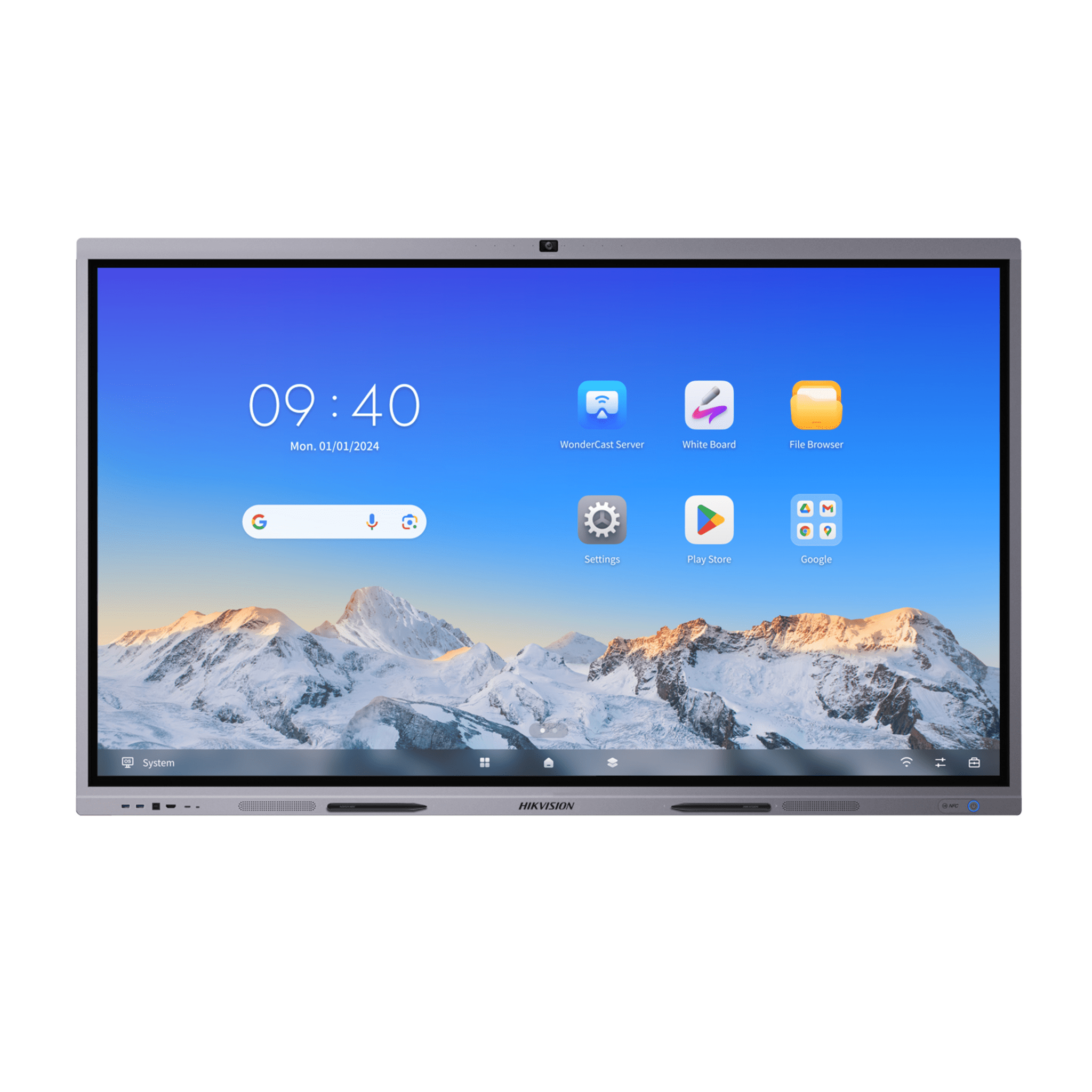 Pantalla Interactiva Touch de 75" Android 13 / Google Suite Preinstalado con Certificación EDLA / Cámara Web 8 MP / Resolución 4K / Bocinas Integradas / Entradas HDMI y VGA / Incluye 2 Lápices para Escribir