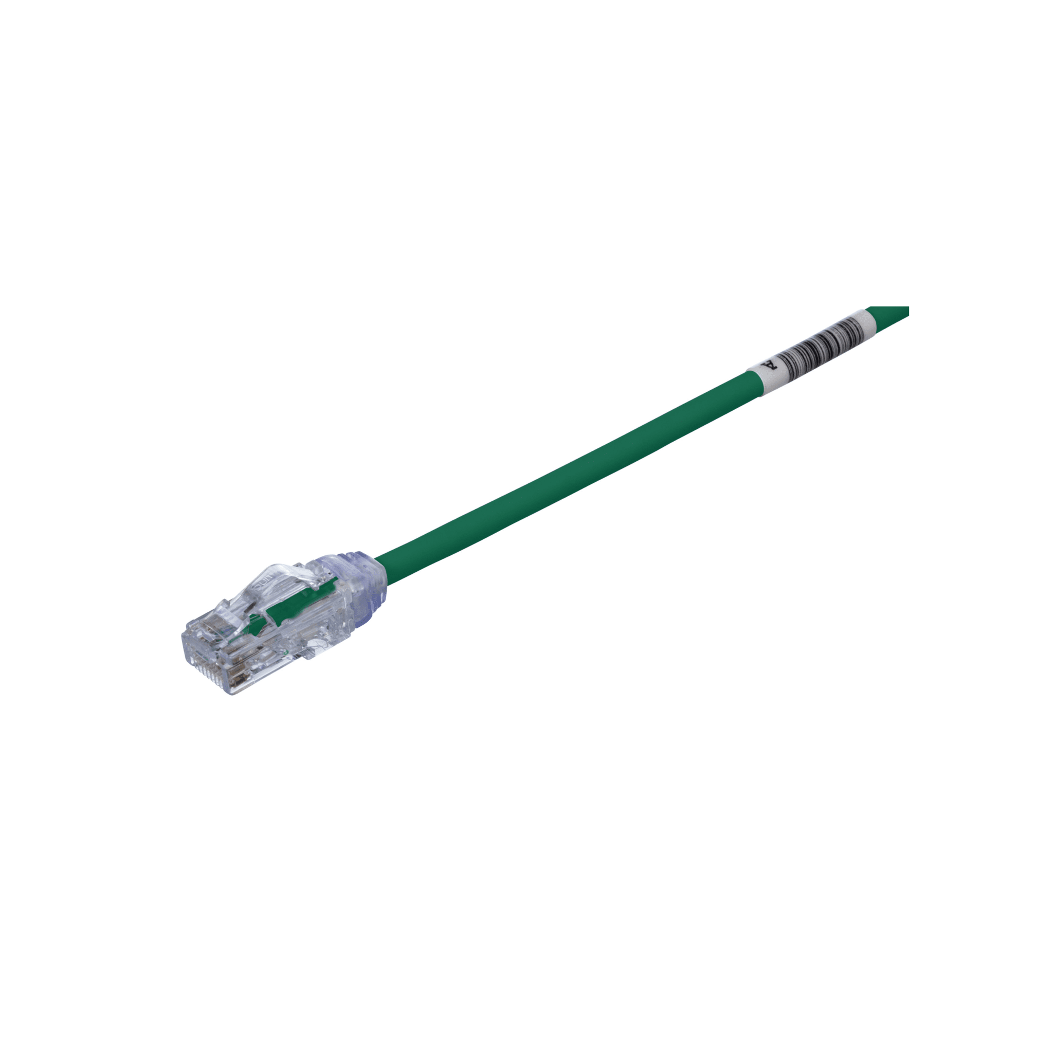 Cable de Parcheo UTP Cat6A, CM/LSZH, Diámetro Reducido (28AWG), Color Verde, 20ft